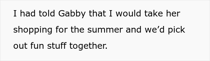 Text on image describing a canceled shopping trip after teen niece calls aunt fat and ugly at the park.