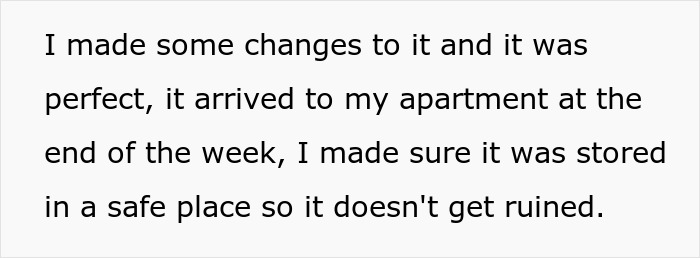 Text about a woman concerned her wedding dress might be ruined after her mother-in-law demanded to try it on.