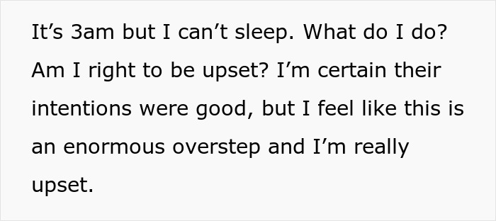 Text message expressing frustration and sleeplessness over MIL landscaping garden without permission after vacation.