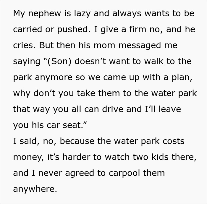 Woman offers free babysitting to SIL but regrets it after nephew creates chaos and causes problems during childcare. Woman offers free babysitting to SIL but regrets it after nephew creates chaos and causes problems during childcare.