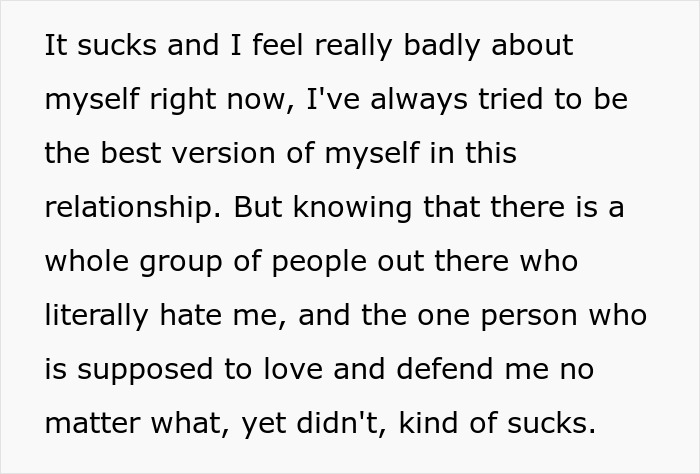 Text expressing pain after learning girlfriend's squad hates him and she lies while letting it happen in their relationship. Text expressing pain after learning girlfriend's squad hates him and she lies while letting it happen in their relationship.