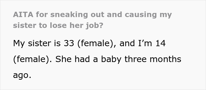 Screenshot of a forum post by a 14-year-old about becoming paranoid and sleep-deprived after babysitting an infant daily.