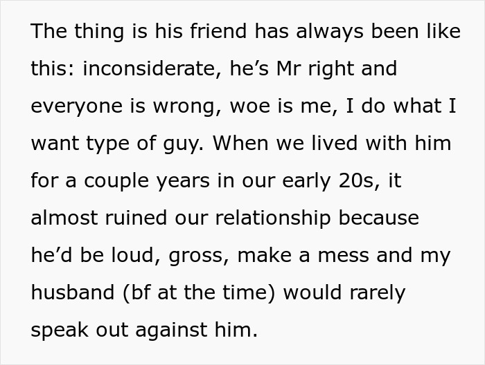 Text describing a bride wanting to exclude best man from photos due to his stereotypical American outfit and behavior concerns.