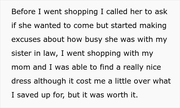 Woman left baffled and upset after her wedding dress was ruined by her mother-in-law who demanded to try it on.