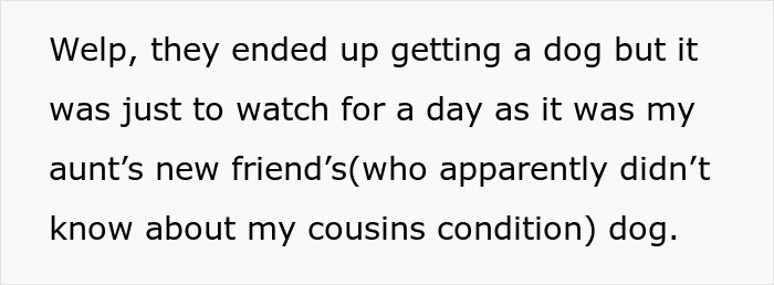 Text excerpt discussing a babysitter refusing to watch one specific child and resulting accusations of discrimination.