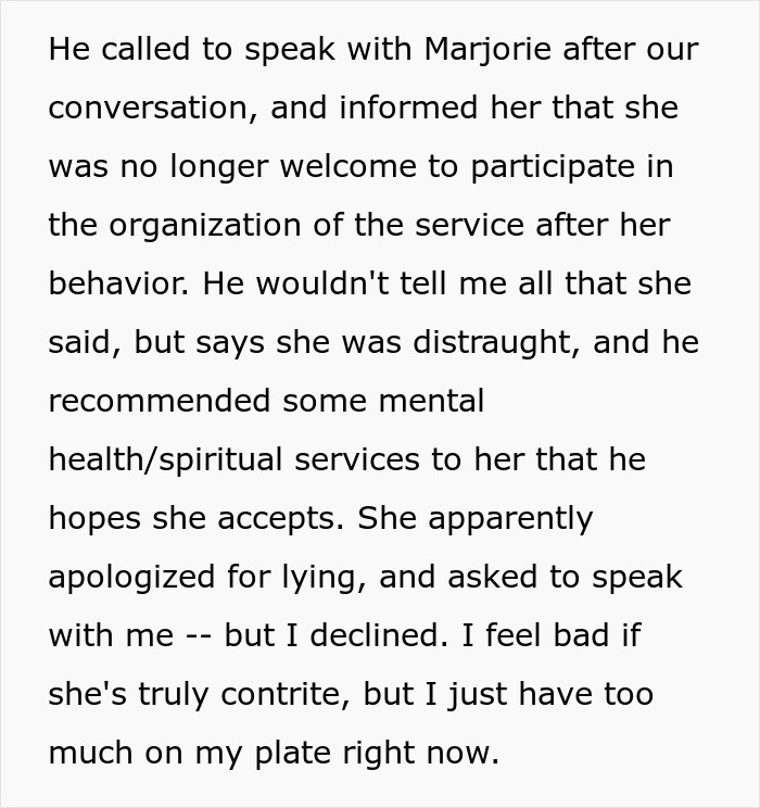 Text discussing conflict involving the best friend of late man amid secret babies and memorial plans controversy.