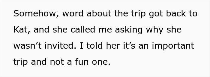 Text excerpt discussing a family trip and the tension between daughter-in-law seeking relationship with mother-in-law.