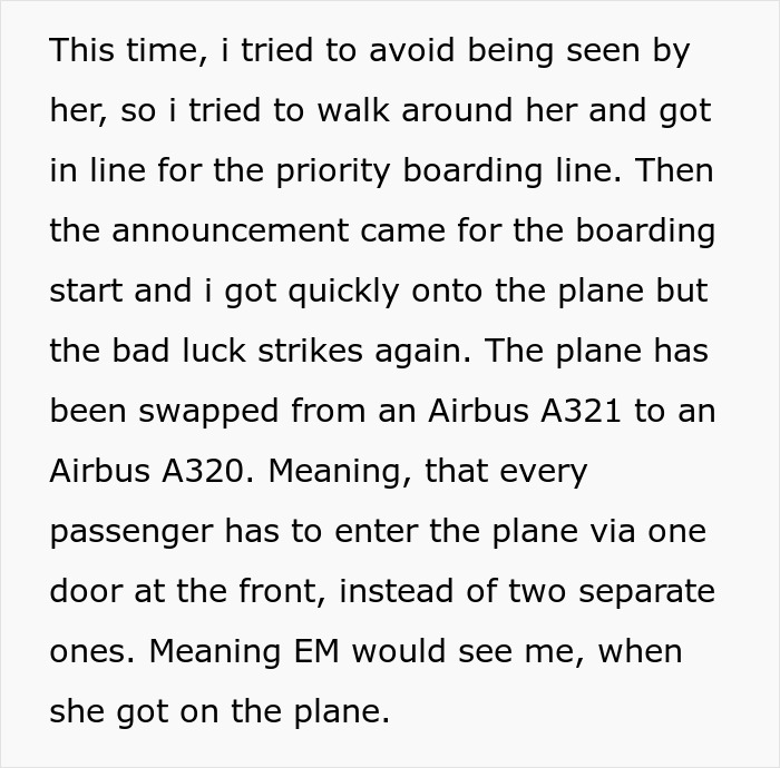 Passenger tries to avoid entitled mother insisting on paying upgrade while boarding new swapped plane model.