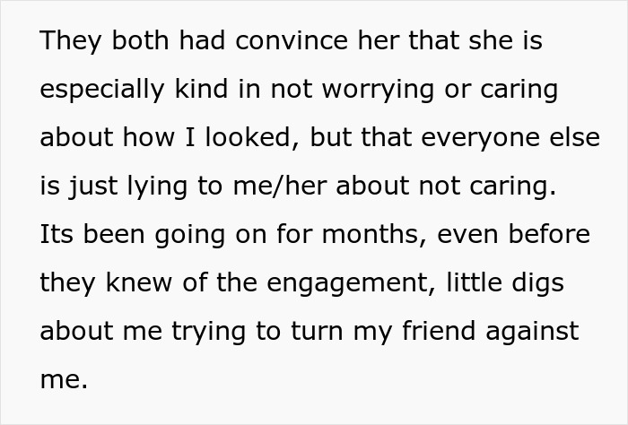 Text excerpt about MOH refusing to hide psoriasis at bestie's wedding, facing conflict without body makeup.