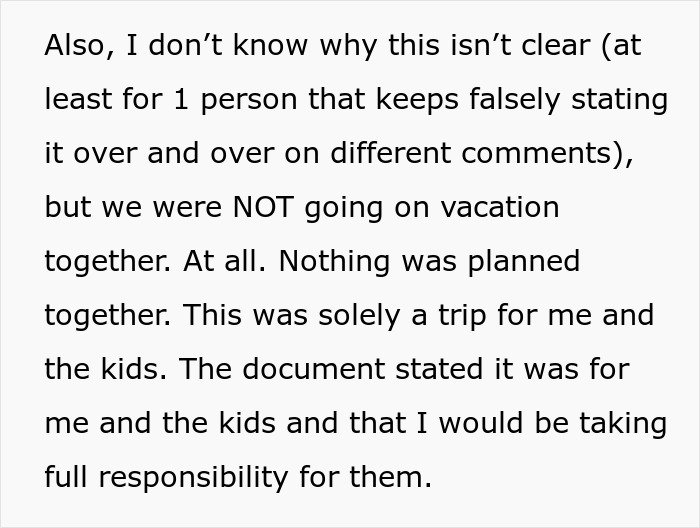 Woman at airport with deadbeat ex stranded due to passport revocation after refusing to warn him.