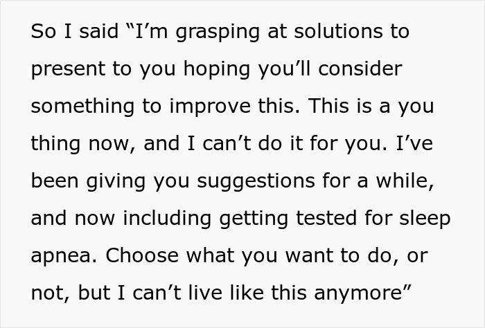 Text excerpt showing a wife expressing frustration and feeling grossed out by husband, seeking solutions to improve. Text excerpt showing a wife expressing frustration and feeling grossed out by husband, seeking solutions to improve.