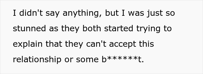 Text excerpt about a woman stunned as her parents reject her relationship with a partner 16 years older. Text excerpt about a woman stunned as her parents reject her relationship with a partner 16 years older.