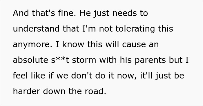 Text excerpt discussing conflict and consequences related to a man skipping his wife&rsquo;s first Mother&rsquo;s Day for his mom.