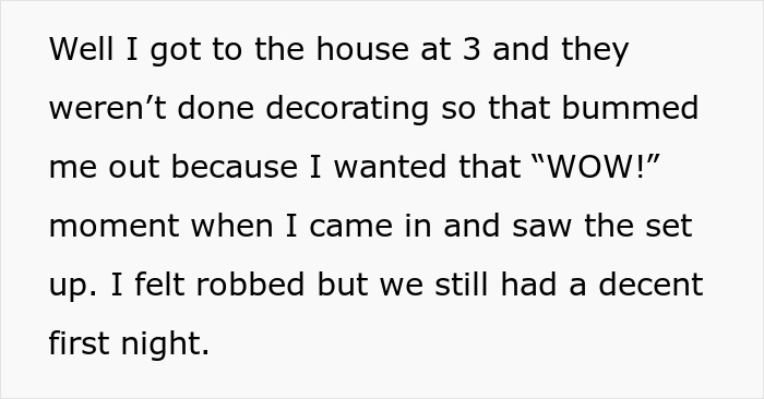 Text excerpt from bride&rsquo;s dream bachelorette party showing disappointment as friends rebel against strict rules.