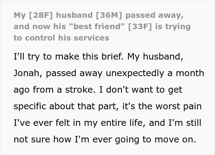 Widow shocked as late man&rsquo;s best friend sparks drama with secret babies and memorial control plans.
