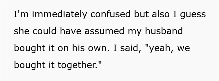 Text snippet showing a shocked wife explaining she and her husband bought the house together amid greedy SIL’s demands. Text snippet showing a shocked wife explaining she and her husband bought the house together amid greedy SIL’s demands.