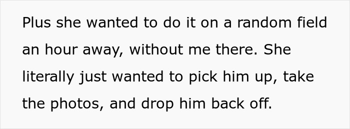 Text excerpt about refusing to lend a dog for a sister's maternity shoot and concerns over the situation. Text excerpt about refusing to lend a dog for a sister's maternity shoot and concerns over the situation.