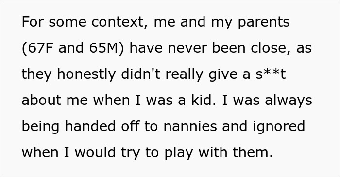 Text excerpt about woman and her parents, sharing strained relationship and background before dating someone 16 years older. Text excerpt about woman and her parents, sharing strained relationship and background before dating someone 16 years older.