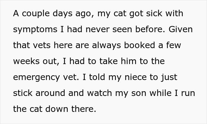 Man asks niece to watch his 11-year-old son during emergency, niece requests $100 for babysitting.