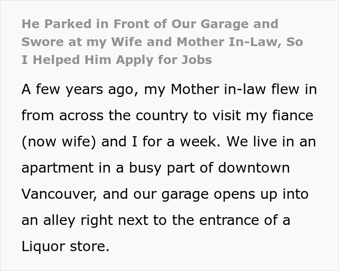 Man blocking garage and swearing at woman&rsquo;s family leading to job applications sent in his name incident.