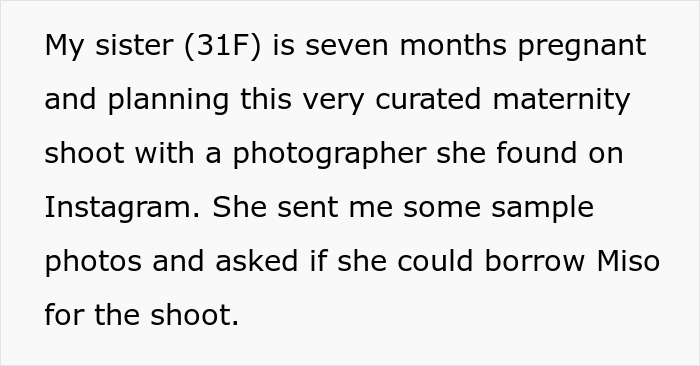 Sister refusing to lend dog for her aesthetic maternity shoot while planning a curated pregnancy photoshoot. Sister refusing to lend dog for her aesthetic maternity shoot while planning a curated pregnancy photoshoot.