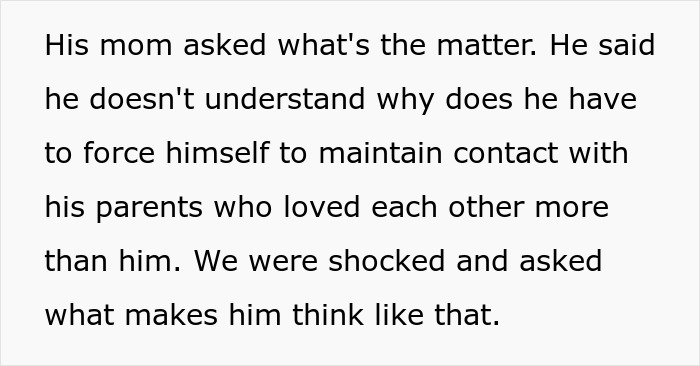 Text excerpt discussing parents wondering if they messed up their son after years of neglect leading to his outburst.