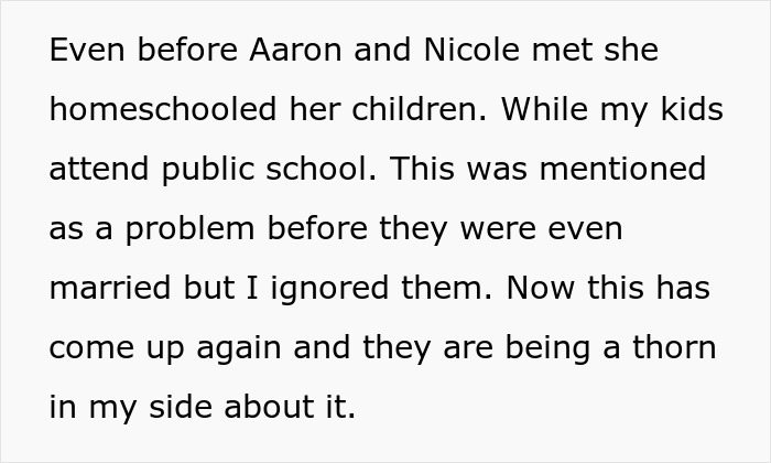 "This Was Not My Problem": Ex-Husband And His Wife Push For Homeschooling, Woman Stands Firm "This Was Not My Problem": Ex-Husband And His Wife Push For Homeschooling, Woman Stands Firm
