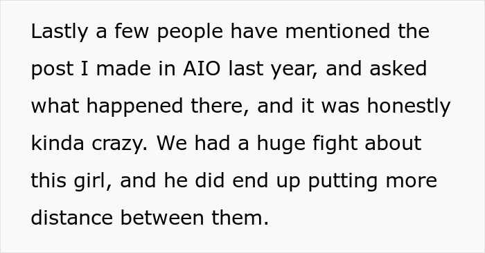 Text excerpt about a guy fighting his girlfriend over her clothing and causing distance in their relationship.