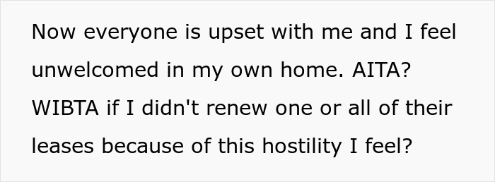 Text post expressing feeling unwelcome at home after roommates and sisters react to woman secretly owning the house.