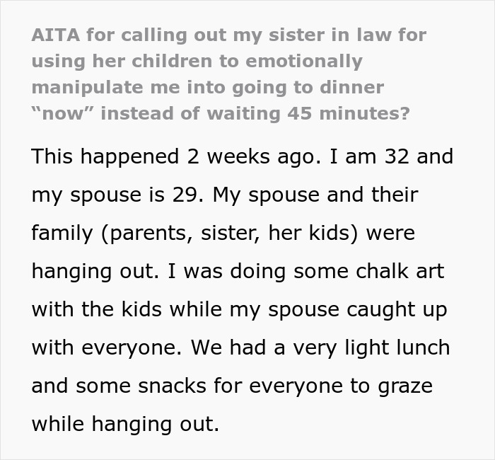 Man trying to save $100 on dinner with coupon gets accused of being cheap by sister-in-law during family gathering. Man trying to save $100 on dinner with coupon gets accused of being cheap by sister-in-law during family gathering.