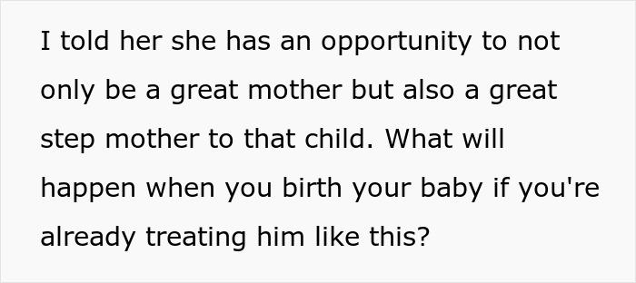 Woman giving advice to an upset pregnant coworker about motherhood and building a positive relationship with her child.