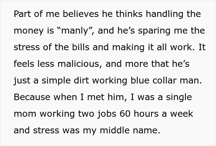 Text on white background discussing a man ignoring partner&rsquo;s request to make a fence around pool for kids&rsquo; safety.