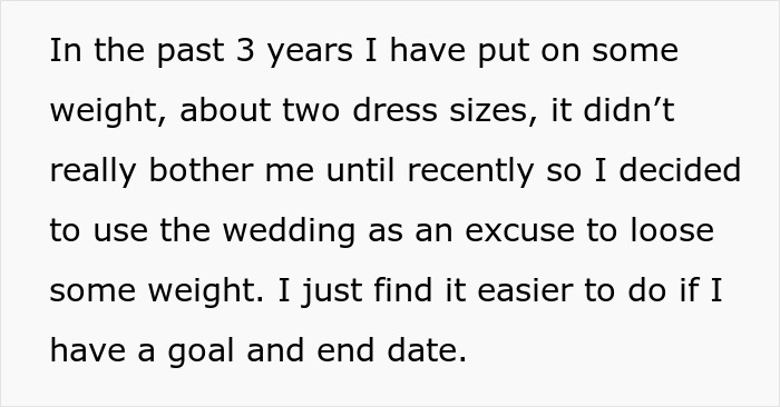 "I Was So Confused And Shocked": Woman Called Selfish By Bride Because She Lost Some Weight "I Was So Confused And Shocked": Woman Called Selfish By Bride Because She Lost Some Weight