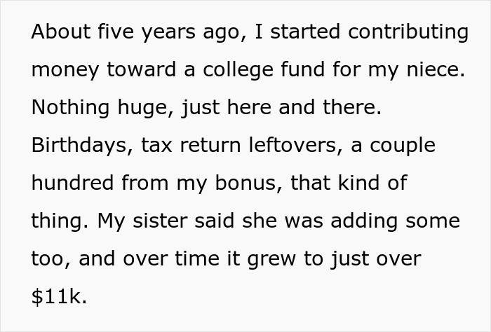 Woman discovers niece’s college fund she helped build was spent on prom without her permission. Woman discovers niece’s college fund she helped build was spent on prom without her permission.