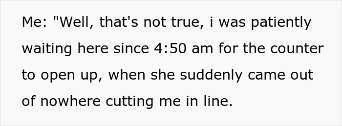 Person explaining a situation about an entitled mother insisting on paying an upgrade and cutting in line early.