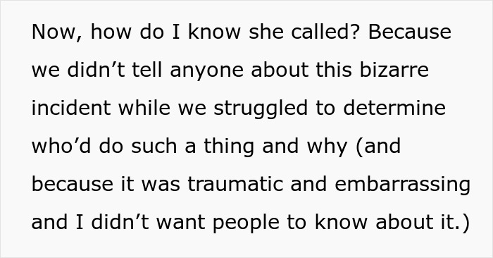 Text explaining a traumatic and embarrassing incident involving child protective services called by mother-in-law. Text explaining a traumatic and embarrassing incident involving child protective services called by mother-in-law.
