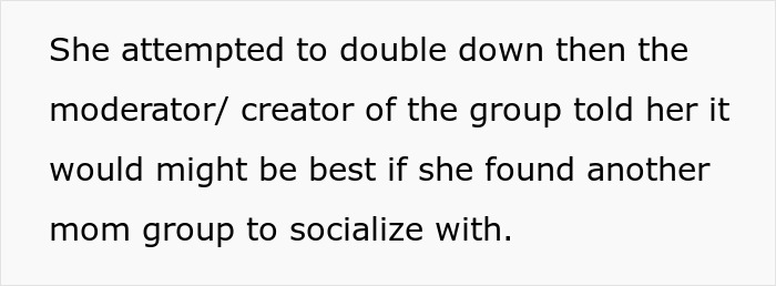 Text discussing a mom assuming neighbor will babysit because she&rsquo;s a SAHM, and the neighbor saying no.