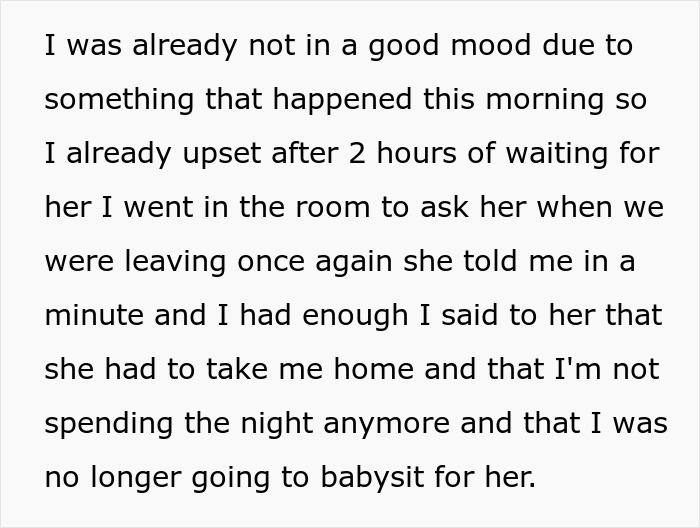 Teen girl struggling to babysit step siblings feels upset after waiting and decides not to spend the night anymore. Teen girl struggling to babysit step siblings feels upset after waiting and decides not to spend the night anymore.