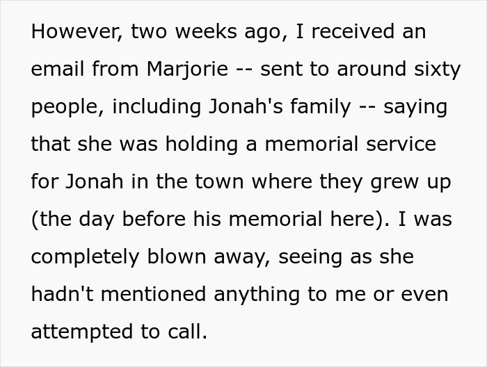 Email revealing best friend of late man planning memorial sparks drama with secret babies and leaves widow speechless.