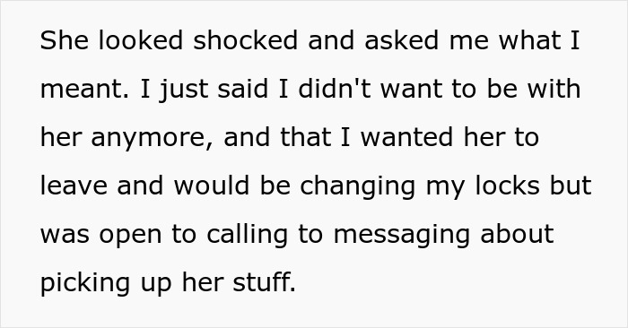 Text showing a conversation highlighting girlfriend behaviour change in a relationship about ending and moving on.