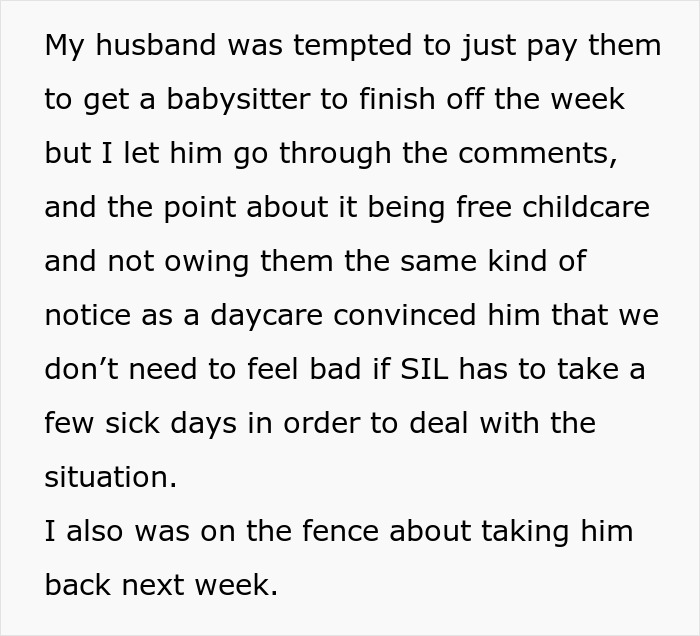 Woman offers to help SIL by babysitting her child for free but faces chaos and regrets the decision afterward. Woman offers to help SIL by babysitting her child for free but faces chaos and regrets the decision afterward.