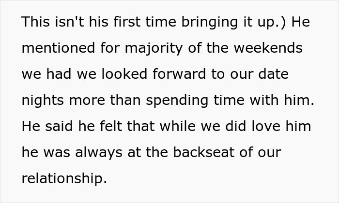 Text excerpt about parents questioning if they messed up their son after years of neglect leading to his emotional outburst.