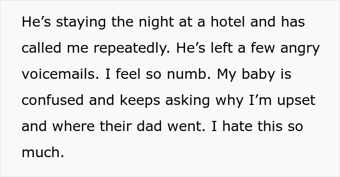 Text post expressing emotional distress of a woman at crossroads after partner of 10 years wants to buy a house only for him.