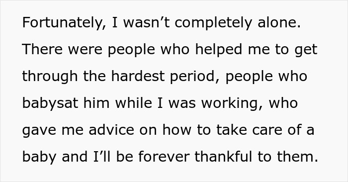Text about people helping with babysitting and advice during a hard period, reflecting absent grandma reconnecting after 25 years. Text about people helping with babysitting and advice during a hard period, reflecting absent grandma reconnecting after 25 years.