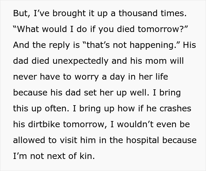 Text discussing concerns about making a fence around the pool for kids&rsquo; safety and partner&rsquo;s refusal.