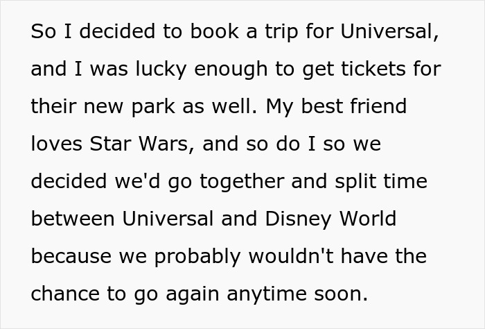 Text excerpt from a blog post discussing a man accused of supporting transphobia by visiting Harry Potter Wizarding World.