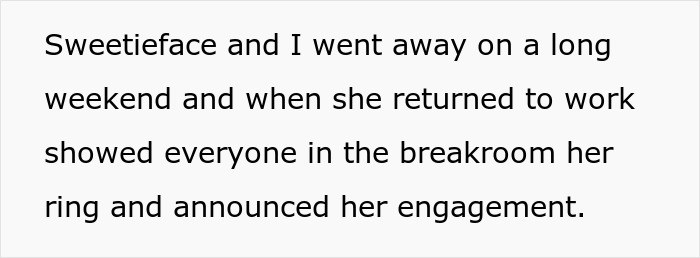 Man proposing with a better ring than his girlfriend’s coworker to get revenge and celebrate their engagement. Man proposing with a better ring than his girlfriend’s coworker to get revenge and celebrate their engagement.