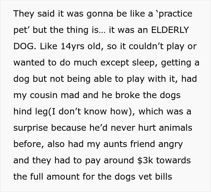 Text discussing a babysitter refusing to watch one child and resulting accusations of discrimination by the mother.