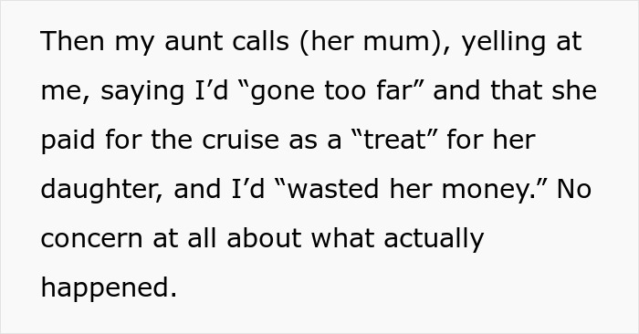 Text excerpt showing a family conflict involving poor parenting and babysitting responsibilities causing custody concerns.