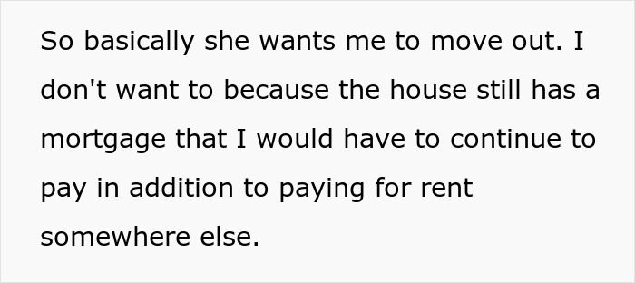 Alt text: Tenant explains challenges living in inherited house while managing mortgage and rent payments.